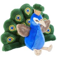Ravensden Pauw knuffel - 32 cm - pluche - vogel knuffels - knuffeldieren - speelgoed