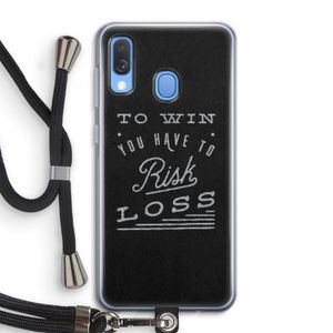 Risk loss: Samsung Galaxy A40 Transparant Hoesje met koord