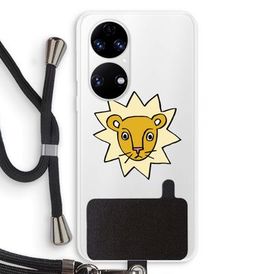 Kleine leeuw: Huawei P50 Transparant Hoesje met koord