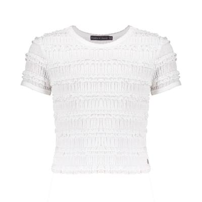Frankie & Liberty Zomer t-shirt - kant meisjes - wit - Rozy