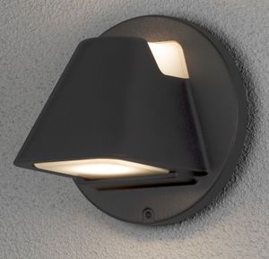 Wandlamp 2x 5W 1000 lumen 3000K dimbaar zwart Hild 20cm 427-750 Konstsmide