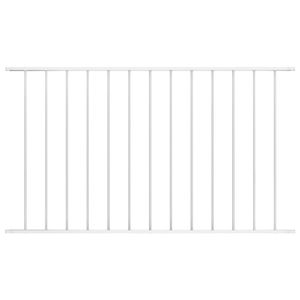 VidaXL Hekpaneel 1,7x1,25 m gepoedercoat staal wit