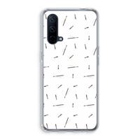 Hipster stripes: OnePlus Nord CE 5G Transparant Hoesje - thumbnail