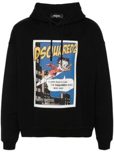 DSQUARED2 hoodie Betty Boop en coton - Noir