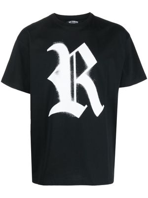 Raf Simons t-shirt en coton à logo imprimé - Noir