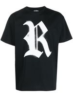 Raf Simons t-shirt en coton à logo imprimé - Noir