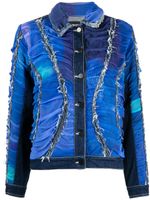 Paula Canovas del Vas veste en jean à bords francs - Bleu