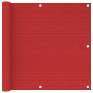 VidaXL Balkonscherm 90x500 cm hdpe rood