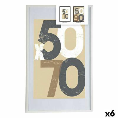 Fotolijsten Gift Decor Wit Plastic Hout MDF (6 Stuks)