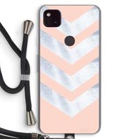Marmeren pijlen: Pixel 4a 5G Transparant Hoesje met koord