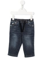 Dolce & Gabbana Kids jean droit à lien de resserrage - Bleu