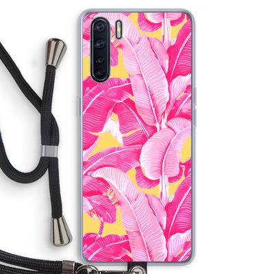 Pink Banana: Oppo A91 Transparant Hoesje met koord