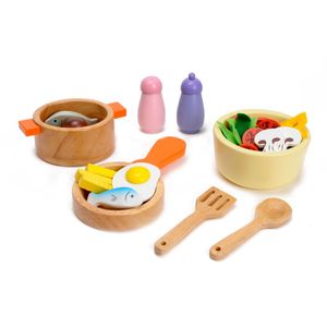 houten pannenset