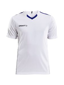 Craft 1905561 Progress Contrast Jersey M - White/Club Cobolt - XS