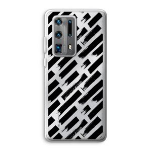 Zwarte vegen: Huawei P40 Pro Plus Transparant Hoesje