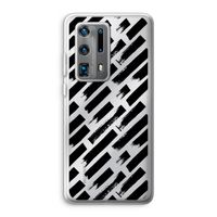 Zwarte vegen: Huawei P40 Pro Plus Transparant Hoesje