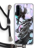 Pastel zwart: OnePlus Nord Transparant Hoesje met koord