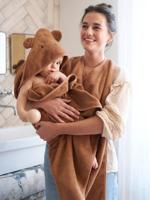 Badcape ouder/baby karamel
