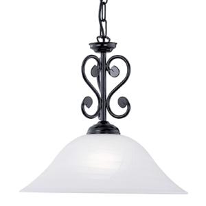 Eglo Hanglamp Murcia zwart met witglas 91002