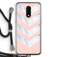 Marmeren pijlen: OnePlus 7 Transparant Hoesje met koord