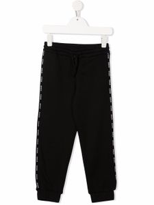 Moncler Enfant pantalon de jogging à bande logo - Noir