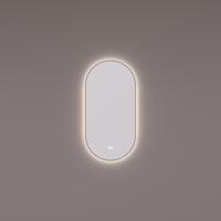 Spiegel Hipp Design SPV 13900 BL Ovaal Met Verlichting Incl. Spiegelverwarming Mat Zwart Frame (Alle Maten)