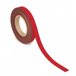Magneetband MAUL beschrijf- wisbaar 10mx20mmx1mm rood