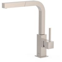 Keukenkraan Tres Cuadro | Opbouw | 360° Draaibaar | Uitrekbare sproeier | Mengkraan | 1-hendel | Vierkant | RVS look