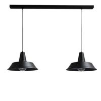 Masterlight Zwarte retro eettafellampIndustria 2x45 - 2547-05-05-S-130-2