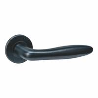 Intersteel deurkruk Q 03 op rozet verdekt ø52x6mm - PVD zwart