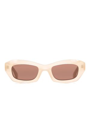 Off-White Eyewear lunettes de soleil Venezia à monture papillon - Marron