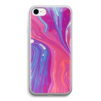 Paarse stroom: iPhone SE 2020 Transparant Hoesje