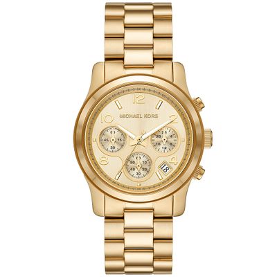 Michael Kors MK7323 Horloge Runway Chronograaf staal goudkleurig 38 mm