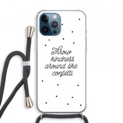 Confetti: iPhone 12 Pro Transparant Hoesje met koord