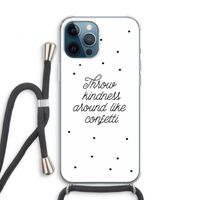 Confetti: iPhone 12 Pro Transparant Hoesje met koord