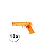 10 speelgoed waterpistolen oranje 20 cm - thumbnail