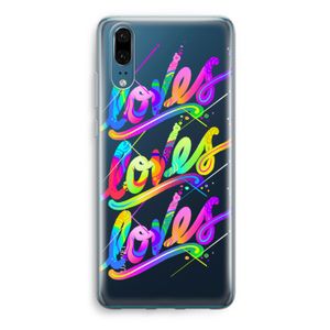 Loves: Huawei P20 Transparant Hoesje