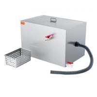 VEVOR commerciële vetafscheider, 40 lbs vetafscheider, zij-inlaatafscheider, roestvrijstalen onder gootsteen vetafscheider, 9,96 GPM / min afvalwaterolie-waterafscheider, voor restaurant etc.