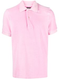 TOM FORD polo en coton à effet brossé - Rose