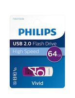 Philips FM64FD05B USB flash drive 64 GB USB Type-A 2.0 Paars, Wit - thumbnail