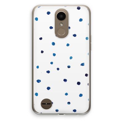Blauwe stippen: LG K10 (2017) Transparant Hoesje