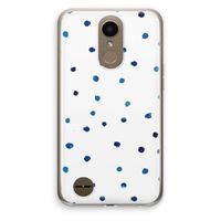 Blauwe stippen: LG K10 (2017) Transparant Hoesje