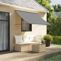 VidaXL Luifel uittrekbaar 250x150 cm stof en staal antracietkleurig