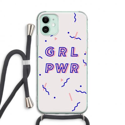 GRL PWR: iPhone 11 Transparant Hoesje met koord
