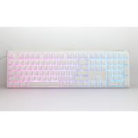 Ducky one 3 classic pure white, toetsenbord (wit, us lay-out, cherry mx blue, rgb led, double-shot pbt, hot-swappable, quack mechanics)