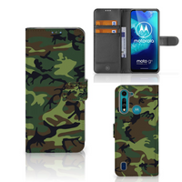 Motorola G8 Power Lite Telefoon Hoesje Army Dark