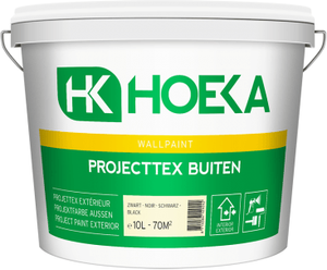 hoeka projecttex binnen en buiten zwart 10 ltr