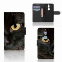 Nokia 7 | Telefoonhoesje | Met pasjeshouder | Zwarte Kat
