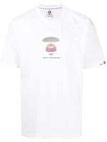 AAPE BY *A BATHING APE® t-shirt en coton à logo imprimé - Blanc - thumbnail