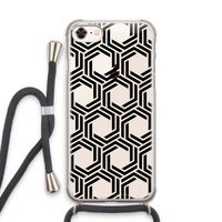 Geometrisch patroon: iPhone 7 Transparant Hoesje met koord